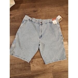 Wrangler Five Star Heritage Carpenter 11" Stretch Size 42 Lt Denim Shorts New